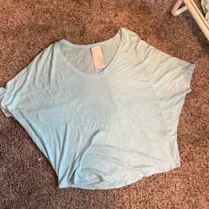 Heather light blue tee. Size Small
